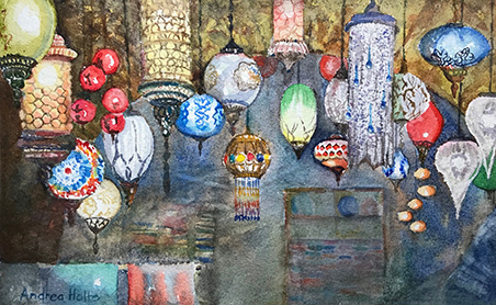 Lanterns at the Grand Bazaar by Andrea Holte