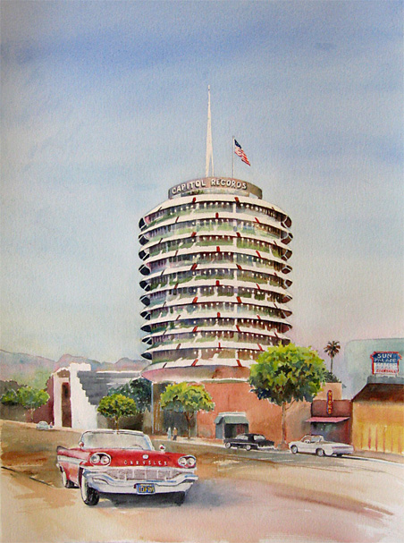 Capital Records Building by Andrea Holte